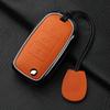 Metal And Leather 3 Button Car Key Case Cove For Vw Volkswagen Beetle Caddy Eos Golf Jetta Polo Scirocco Tiguan Touran Up