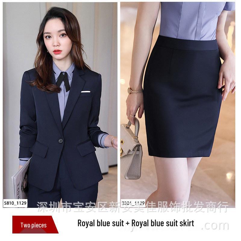Women s Black Suit Set - Professional Interview & Workplace Formal Attire for Spring & Autumn L