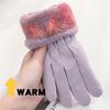 Cute Bear Women Winter Gloves Thickened Skiing Gloves Fleece Full Finger Gloves  Cycling Bicycle