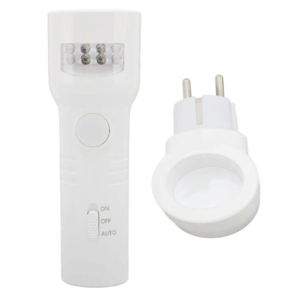 Auto Dim Portable Flashlight Dusk To Dawn Sensor 4000K RGB LED Night Light 2 in 1 Function Plug In Design Emergency Lighting