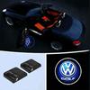 New 2PCS Car Welcome Light Door Logo Lamp For Volkswagen Golf MK4 MK6 MK7 Jetta Touareg Beetle Passat Polo Tiguan SR36 Acce