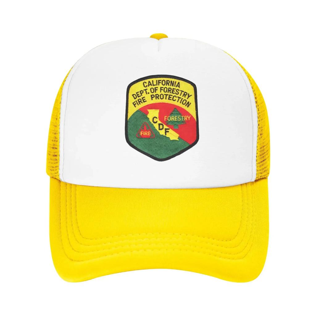California Forestry Fire Camping Mesh Baseball Caps For Mens  Adult Male Beach Golf Hat Snapback Cap
