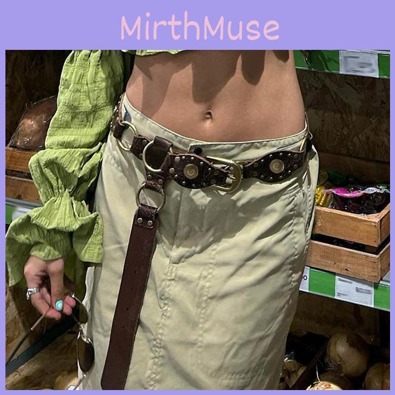 Western Cowboy Leather Belt For Women Pu Material Vintage Retro Stylish Casual Waist Accessory