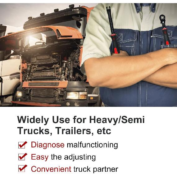 Automatic Slack Adjuster Tools, 5/16" Brake Adjustment Tool Ratcheting Wrench Air Brake System Adjustment Wrench Tools Set For Semi Truck Big Truck