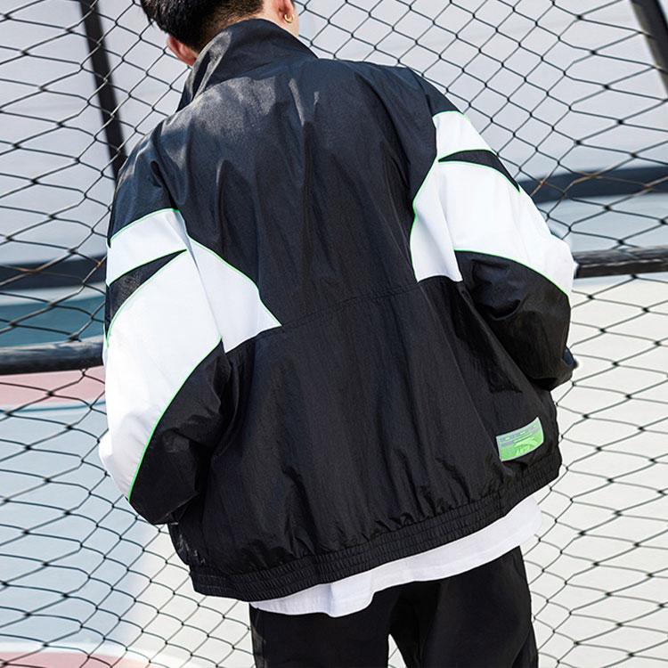 Anta Life Series Logo Patchwork Sports Jacket Unisex Outerwear Black 152148612-2