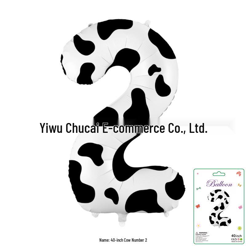 Décoration Bandeau Rayé à Carreaux Vache Dégradé 40" - Grand Chiffre pour Scène de Fête d'Anniversaire de Bébé