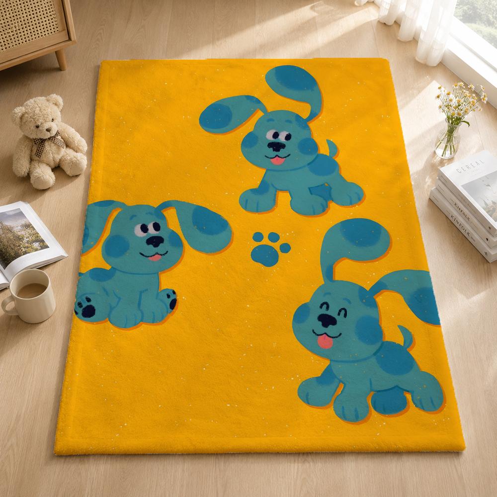 Animation B-Blue S Clues Throw Blankets Soft Warm Flannel Blanket Bedding For Bed Living Room Home Sofa