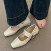 French evening breeze comfortable Mary Jane single shoes women's 2025 spring new shallow mouth word with soft sole small leather shoes tide