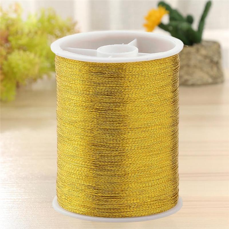 B97A-20 Rolls 1100M 0.1MM Thin Metallic Thread Shimmer Christmas Glitter Embroidery Floss String Polyester Tinsel Cord