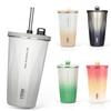 Tumbler with Stainless Wide Vacuum Home Keeps Hot or with Large for Girls and Boys Straw, Steel, Mouth, Insulated, Office, Outdoor, Multi-Color,