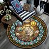 Hamsters Glass Journey Round Area Rug Under Office Chairs Bedroom Living Room Home Decor