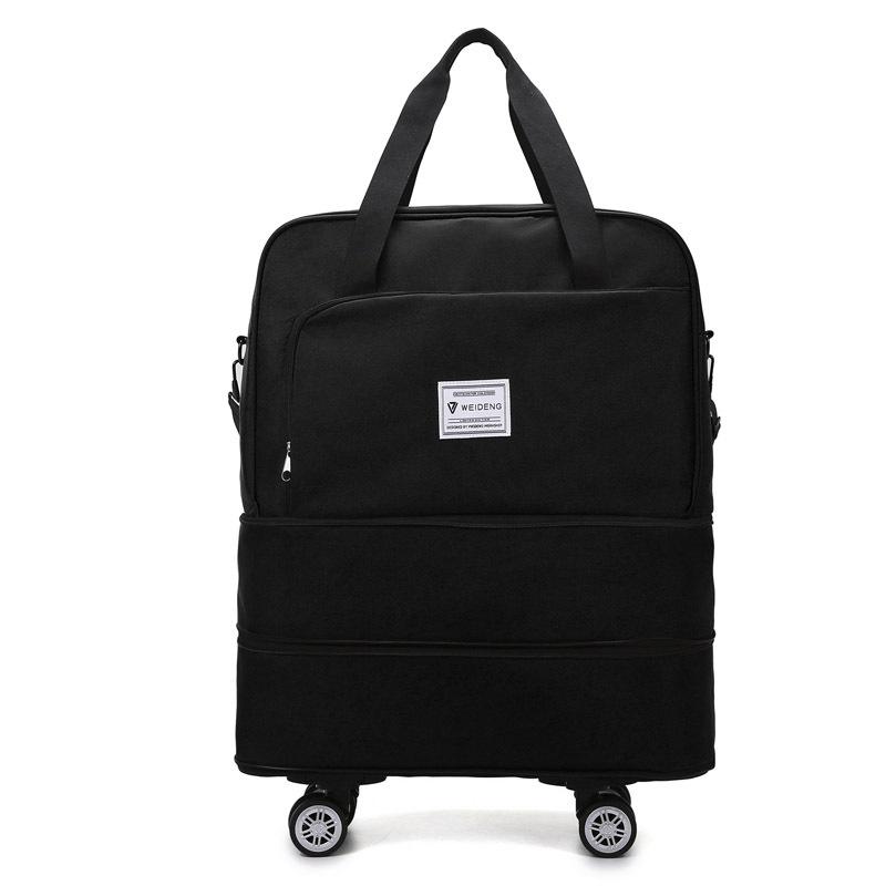 Men's and women's wheeled models, double-layer expansion, large-capacity travel bags, home storage, moving luggage bags can be set with tie rods