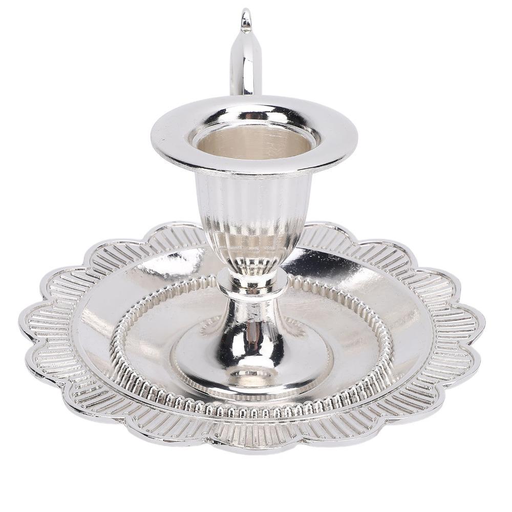 Handle Stand Candlestick Holder Drip Catcher Tray Chamberstick Candle Holder Wedding Centerpiece