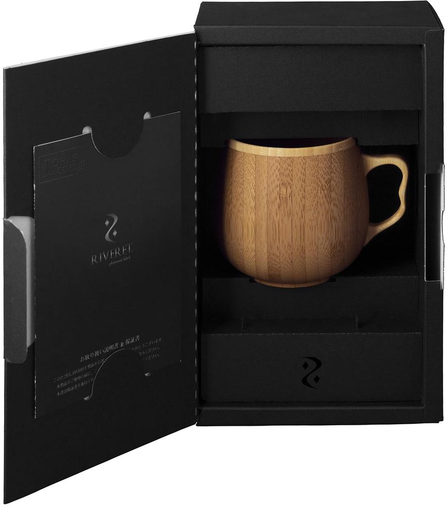 RIVERET Cafe Au Lait Dishwasher Mug, 350ml, Bamboo, Safe, Brown, RV-205B