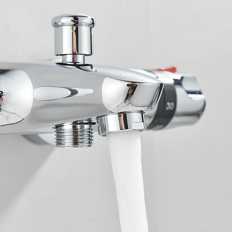 Thermostatic Shower Faucet Mixing Valve Thermostatic Faucets Shower Bathroom Combination Water Mixer Bathtub Faucet with Handle