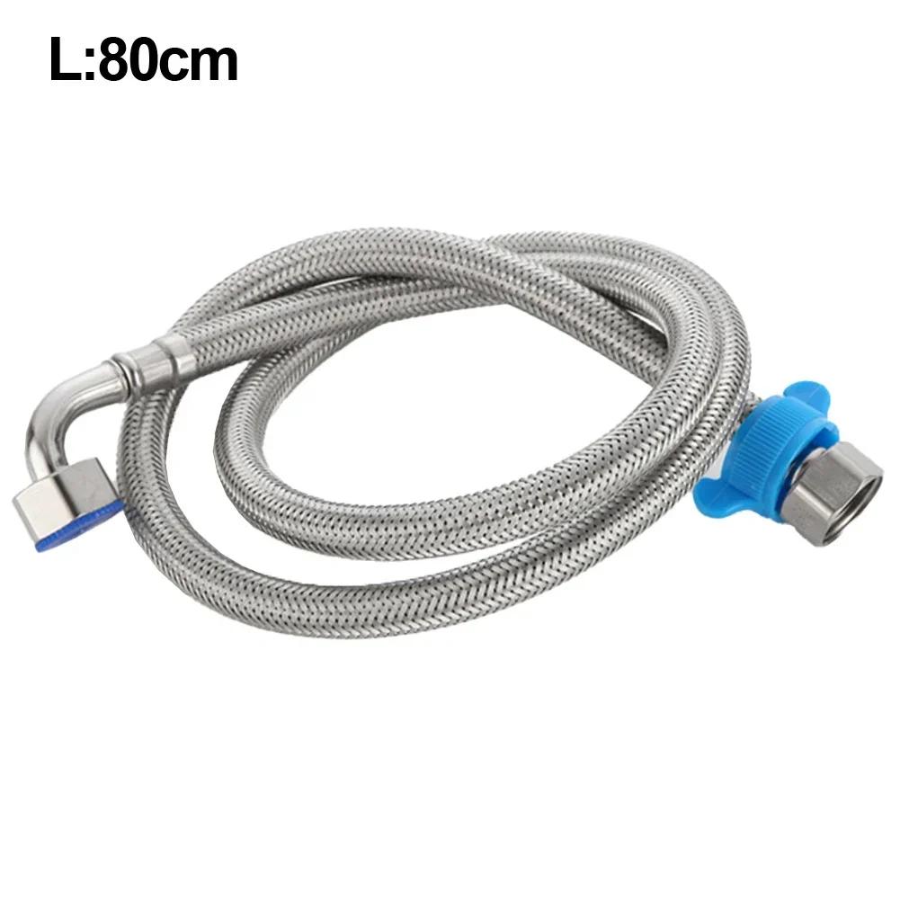 1pc 60/80/100cm Flexible Pipe Contectors 1/2" (90°) X 1/2" Size Elbow Plumbing Bathrooms Kitchens Plumbing Tools Accessories