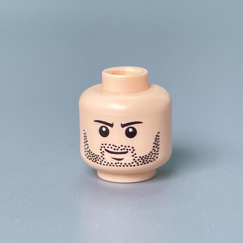 Building Block Minifigure Heads Set – Facial Expressions in Yellow