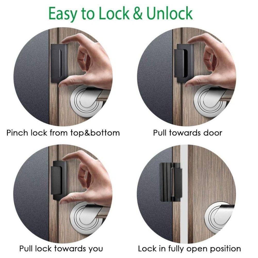 Aluminum Alloy Door Reinforcement Lock Childproof Heavy Duty Home Security Lock Anti-Entry Anti-Unauthorized Entry Lock