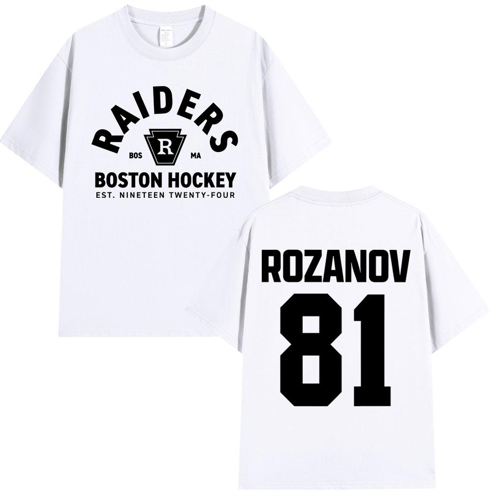 Heated Rivalry Warm Rival LIya Rozanov 81 Boston Raiders Tshirts 2026 Summer Men Women Luxury Fashion Cotton Tshirt Street Y2K