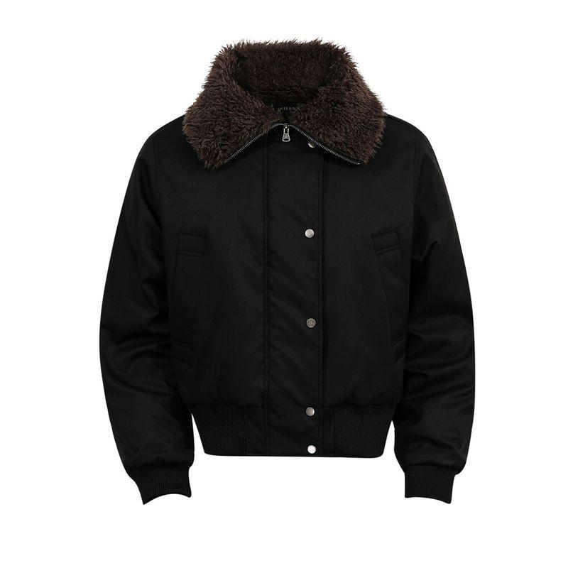 Kisko Winter American-Style Thickened Warm Fur Collar Oversized Jacket Cotton Coat Unisex Trendy Brand Design Padded Jacket