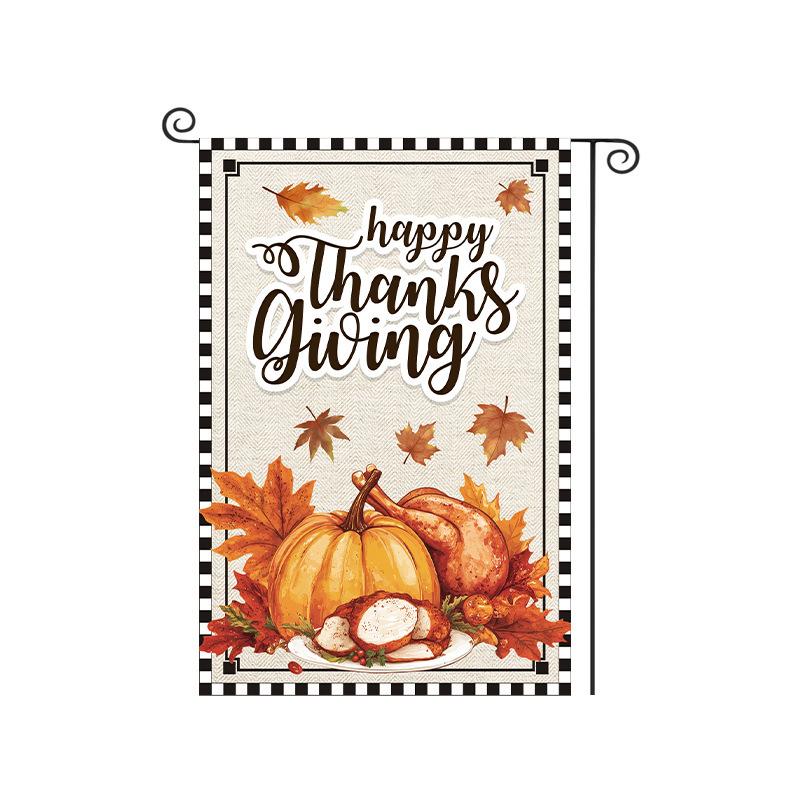 Thanksgiving Pumpkin Harvest Garden Flag for Outdoor Autumn Decor