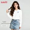 Baleno Women's Relaxed Fit Cotton Long Sleeve T-Shirt
