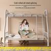Children's Bunk Bed: Double Steel Iron Frame for Home & Rental Use