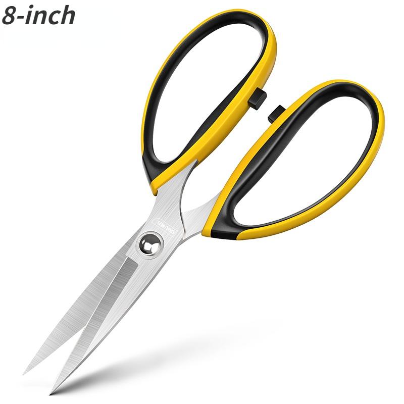 Deli Multifunction Industry Strong Scissors Household Hand Tools Tailor Scissors for Cutting Leather/Fabric/Paper/Fishing Net