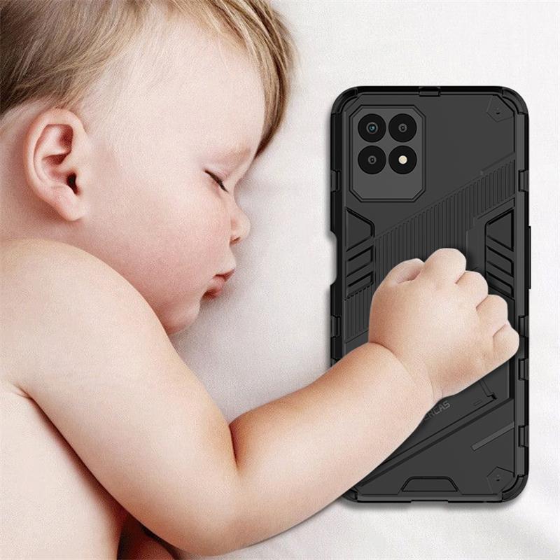 Phone Holder Case For Realme Narzo 50 4G Case Bumper Hard PC Armor Full Back Cover For Realme Narzo 50 Case For Realme Narzo 50
