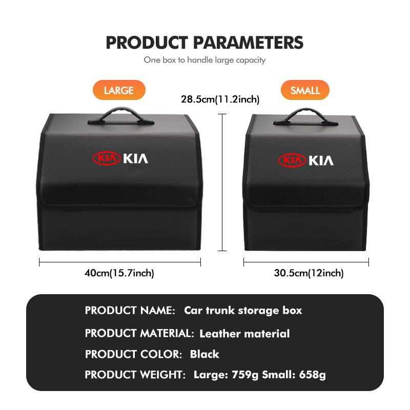 For KIA Car Trunk Storage Box Foldable Large Capacity Trunk Organiser Sportage Rio Ceed Niro Soul Stonic Picanto Proceed