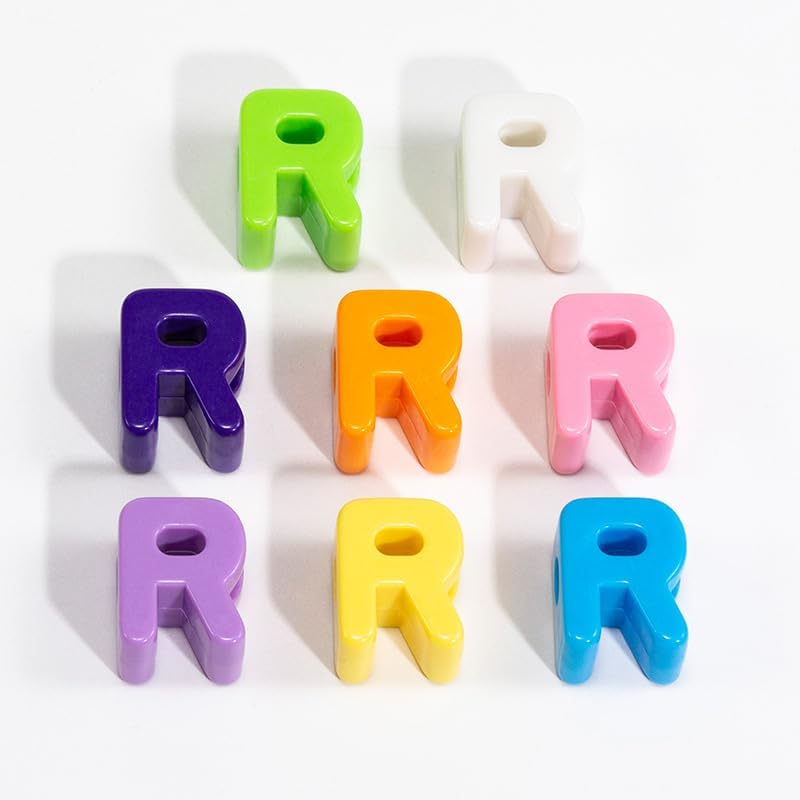 10PCS Colorful 26 Letter Beads 20mm Loose Beads Big Hole DIY Jewelry Making Kit Bracelet keychain for Educators to Learn Letters