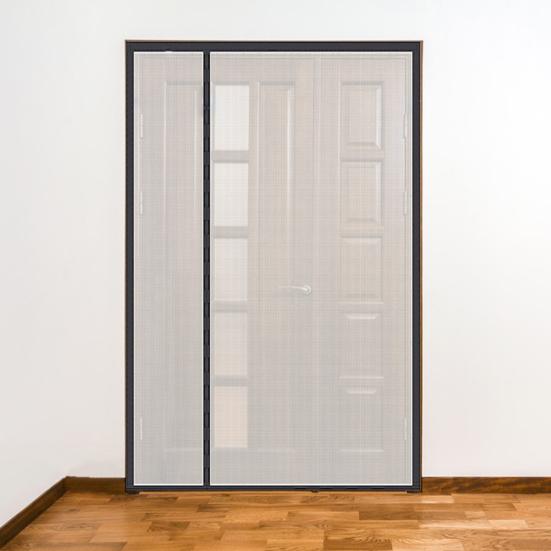 Left Right Side Opening Wide Magnetic Screen Door Scratch-Resistant Universal Fit Easy To Install Magnetic Closure Sliding Mesh French Door Screen