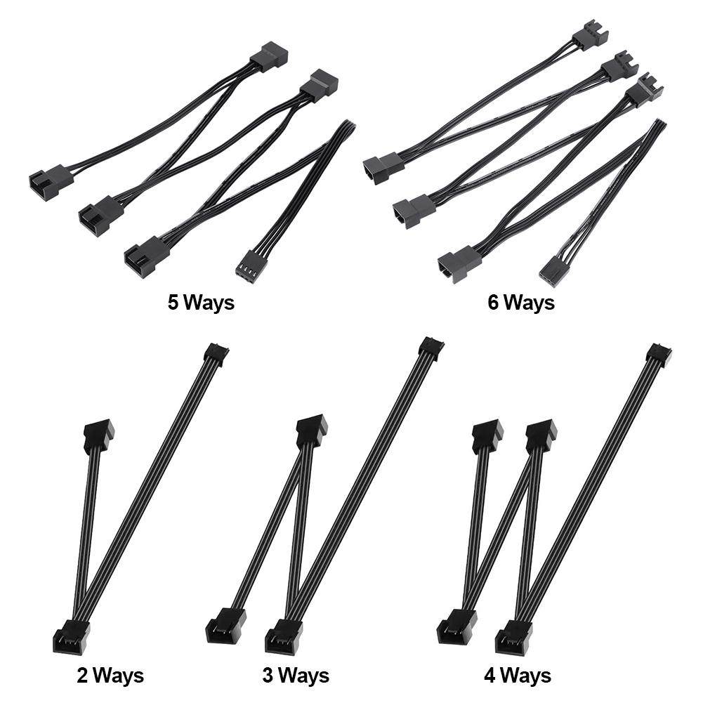 Portable Fan PWM Splitter Female To Male Power Multi Splitter PVC Insulation Material Extension Cable Connector for PC Case Fan