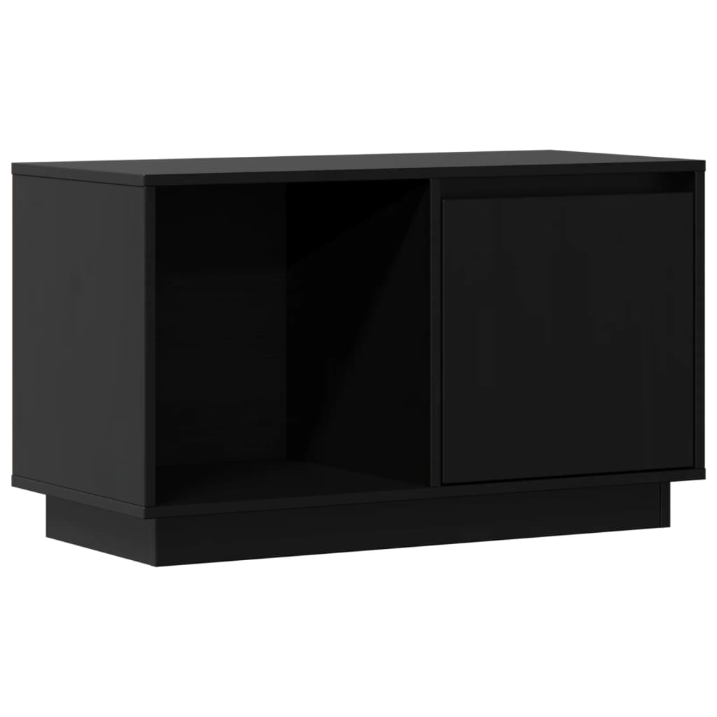 Vidaxl TV Cabinet, Black, 74X35X44 Cm, Solid Pine Wood