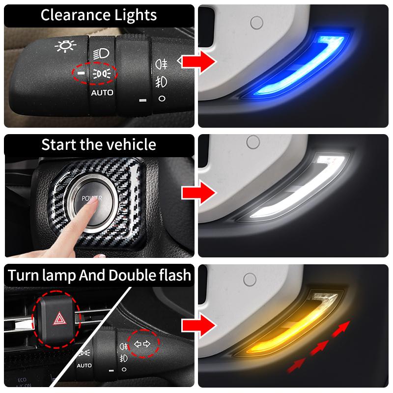 For 2024-2025 Land Cruiser 1958 J250 Prado BX TX LC250 Front Bumper Daytime running light Exterior upgrade Accessories Day Light