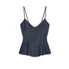 New Fall Women's Clothing Open Back Sexy Fashion Twill Ruffles V-neck Brace Vest Tops 0858263