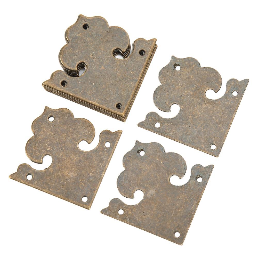 10PCS One Sided Antique Decorative Box Corner Vintage Metal Book Corner Protector Corner Protectors