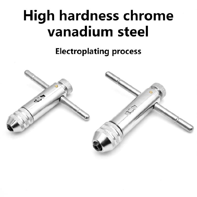 2Pieces High Strength Tap Wrench Set Adjustable Size 3-12mm Long Lifes Steel Suitable For Mechanical And Household Tasks
