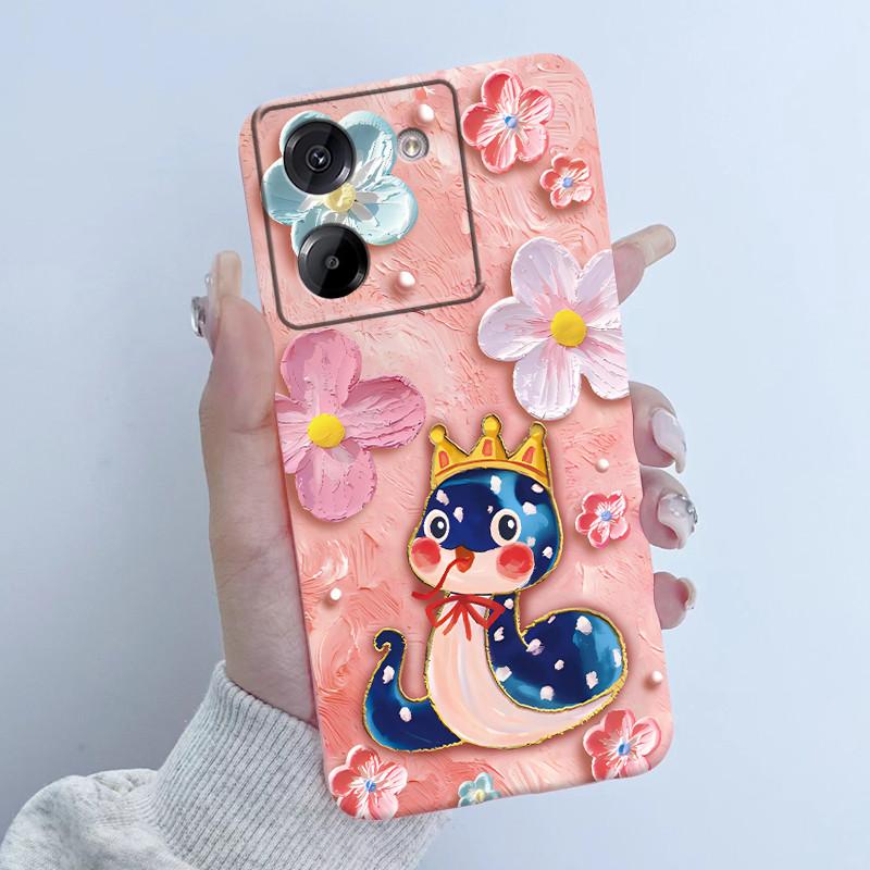 For Xiaomi Poco M7 Pro 5G Phone Case Fashion Flower Girl Design Soft Silicone TPU Back Housing for Poco M 7 Pro M7Pro 5g Covers
