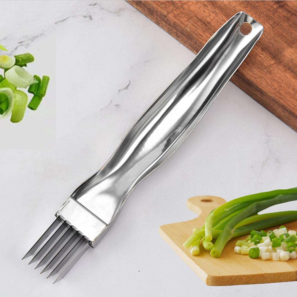 Kuchyňský multifunkční nůž na krájení cibule Struhadla Nářadí na zeleninu Nerez Strouhaný sekáček Kráječ na ostrý zelený řez