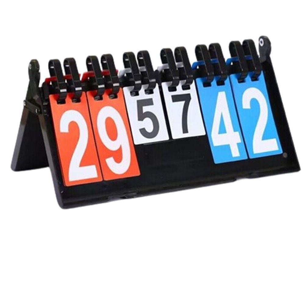 Basketball Volleyball Scoreboard 4-Digit Flip Scoreboard - Portable Sports Score Keeper For Basketball, Tennis & Soccer Table Tennis Scoreboard