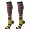 high quality6 Pairs of Multi-Color Striped Compression Socks for Men & Women - Comfortable, Versatile, and Stylish for Daily Wear, Running, and