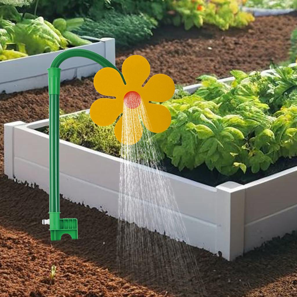 Funny Sun Flower Dancing Daisy Lawn Sprinkler 360 Degree Rotating Flower Sprinkler for Yard Lawn Watering Garden Decor