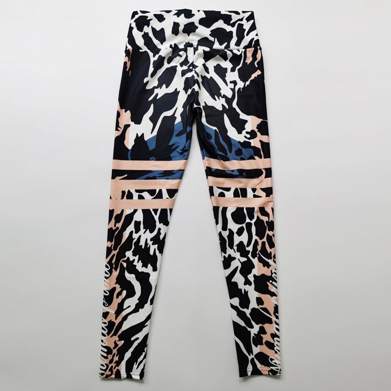 New Arrival Stretch-Fit High-Waisted Butt-Lifting Workout Trousers for Women Leopard Print Yoga Pants