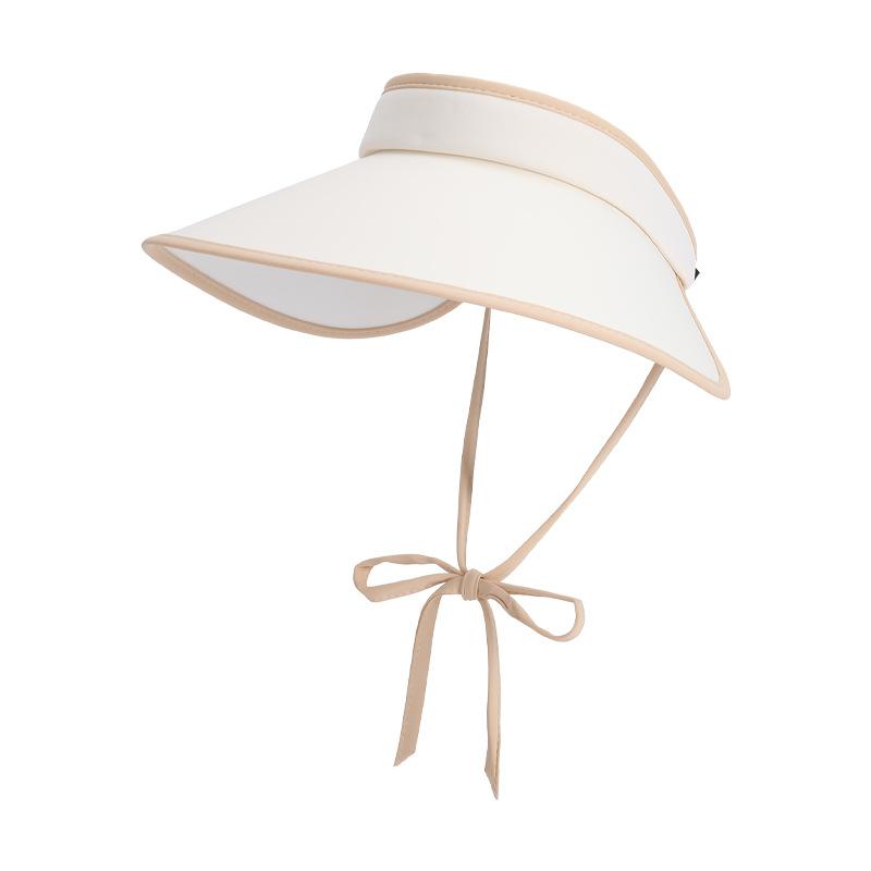 Summer Ice Silk Eaves Empty Top Sun Hat Versatile Fashion Bow Sun Protection Hat UV Protection Sun Hat Children