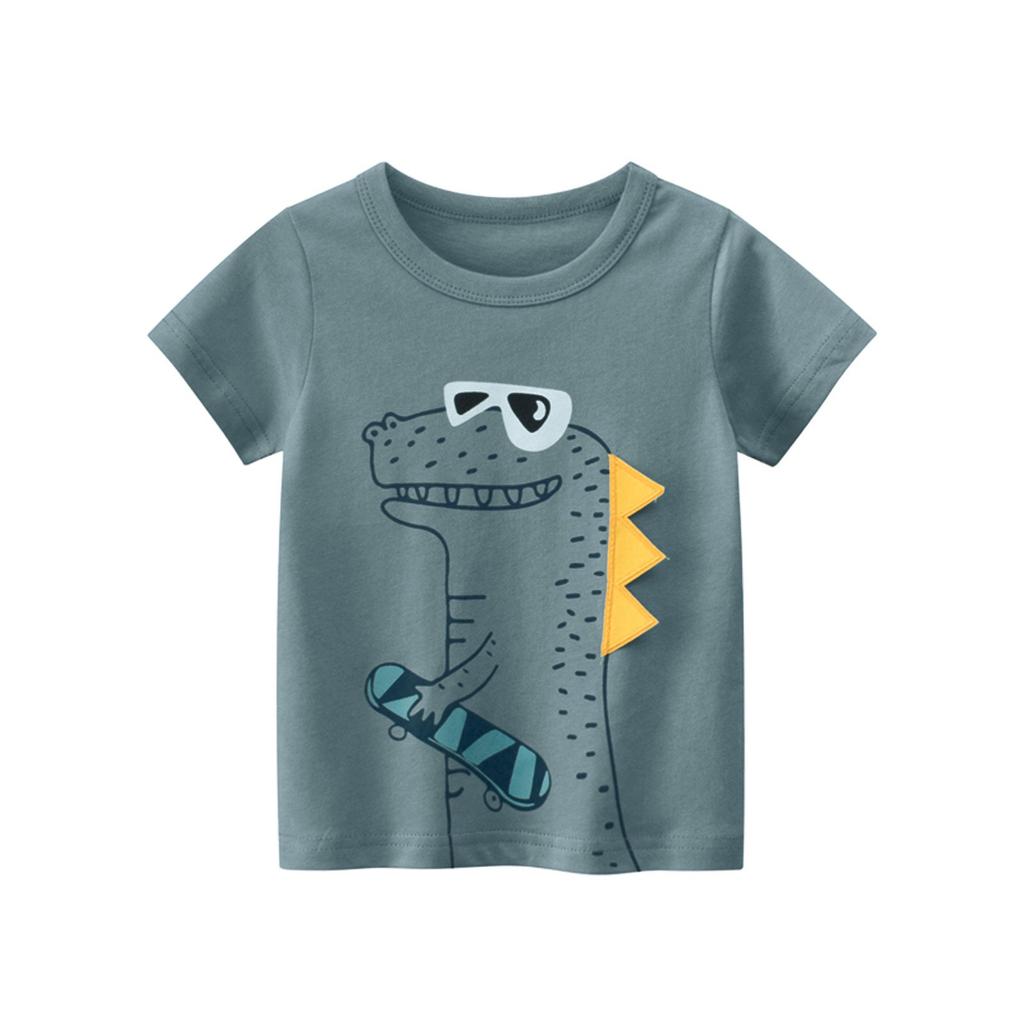 Unisex Baby T-Shirt Cotton Cute Cartoon  Print Tops For 1-7 Years Old