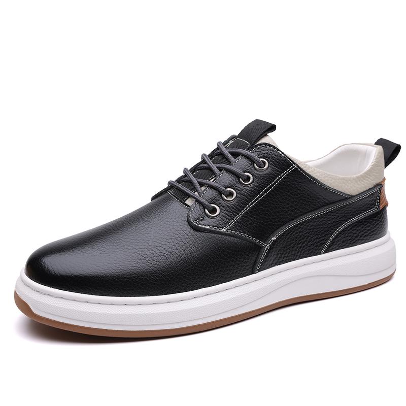 British Style Man Casual Leather Shoes Brand Comfy Flat Designer Sneakers Fashion2025New Outdoor Minimalist Walking Oxford Shoes