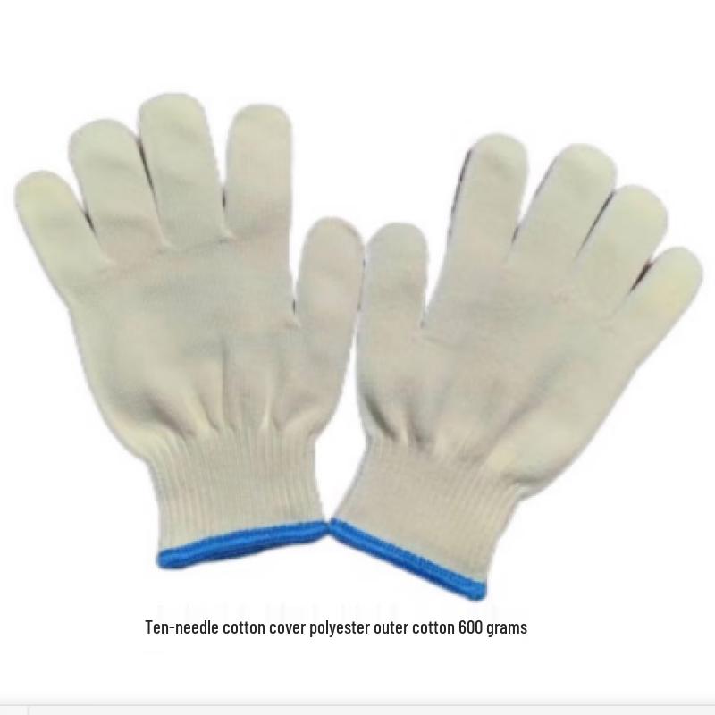 RUTENG Cotton Work Gloves - 12 Pairs Pack