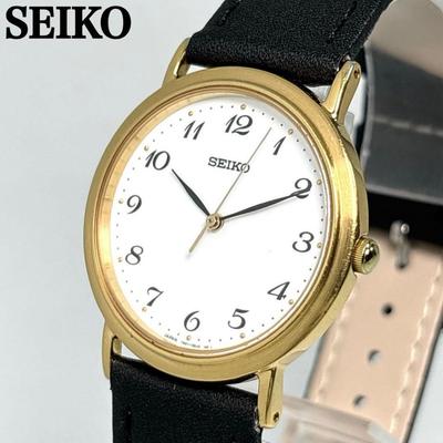 Used 【Working New Belt】Seiko Vintage Watch Unisex Gold Watch