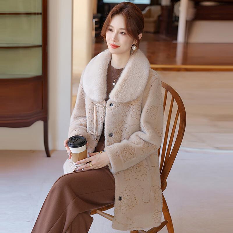 Elegant Women's Integrated Mink Velvet Winter Coat